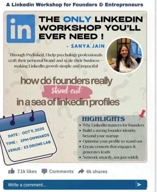 Helping founders tell their story on LinkedIn — photograph 1 from the original post